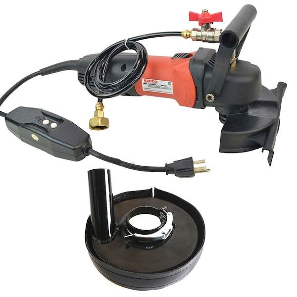 Hardin 4" Var Spd 110V, 1000-4000 RPM Wet Polisher & Grinder 800 Watt 5/8" x 11 Spindle w/Dust Shroud WVDGRIN - main